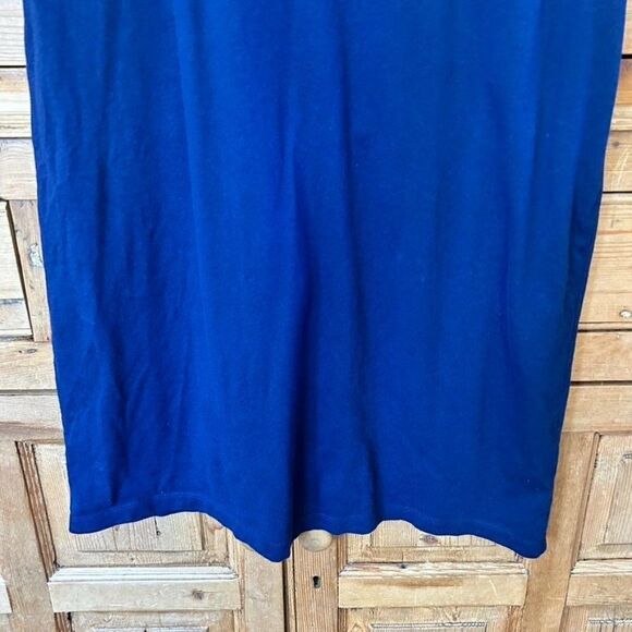J. Crew‎ Medium Navy Dress T-Shirt Crew Neck Pocket Cotton Garment Dyed - Picture 4 of 9